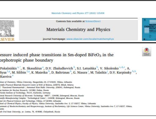 Pressure induced phase transitions in Sm-doped BiFeO3 in the morphotropic phase boundary – Article 51